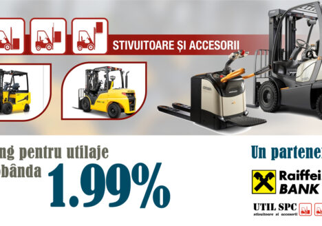 Leasing 1.99% pentru achizitia de stivuitoare de la Util SPC